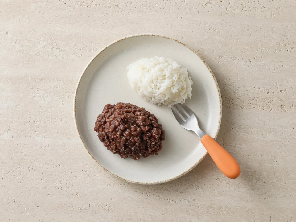 Adzuki beans for 12 months+: flattened beans or in dishes