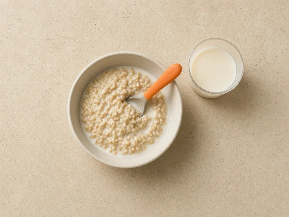 Almond milk for 3 years+: family almond drink in a cup or on cereal