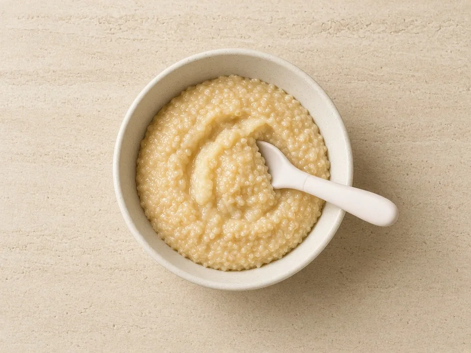 Amaranth for 9 months+: thicker porridge or patty pieces