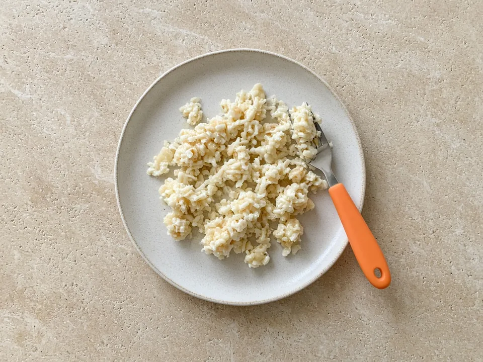 Arancini for 18 months+: small pieces of baked arancini