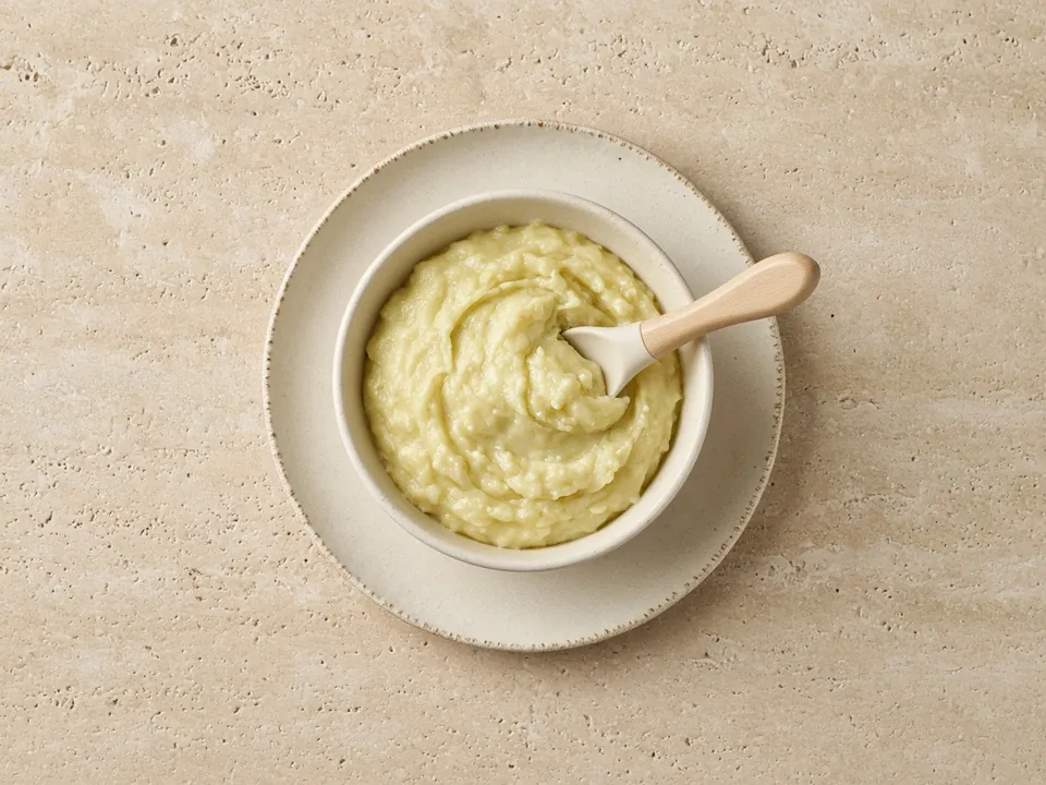 Artichoke for 6 months+: soft-cooked artichoke heart, mashed