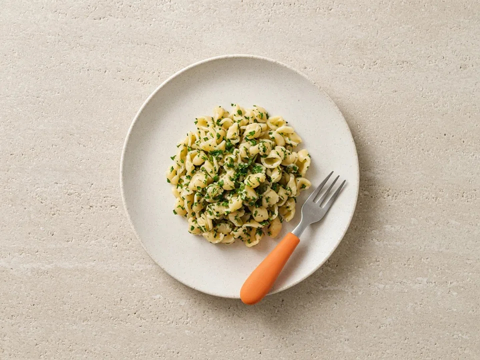 Arugula for 12 months+: finely chopped raw, or cooked