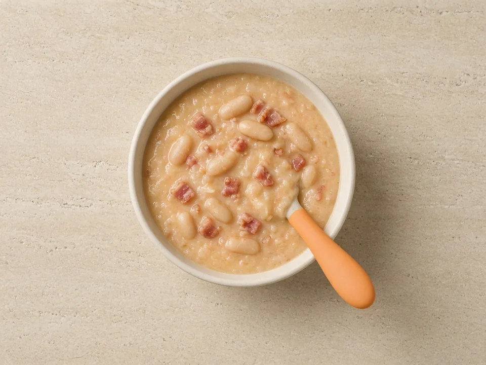 Bacon for 3 years+: small pieces, still occasional
