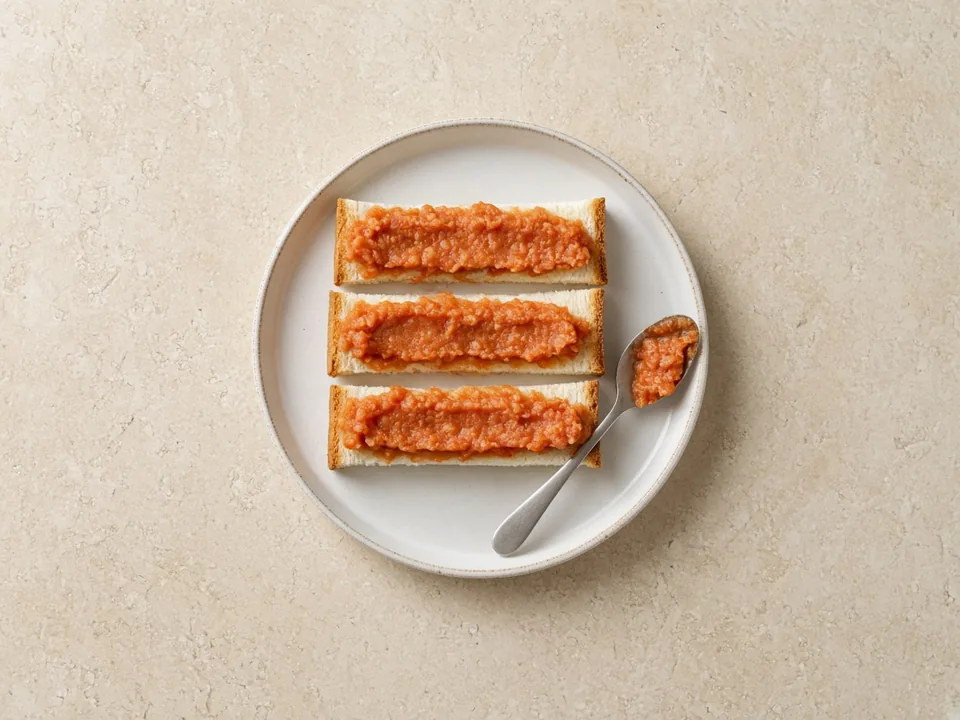 Baked beans for 6 months+: homemade beans, mashed