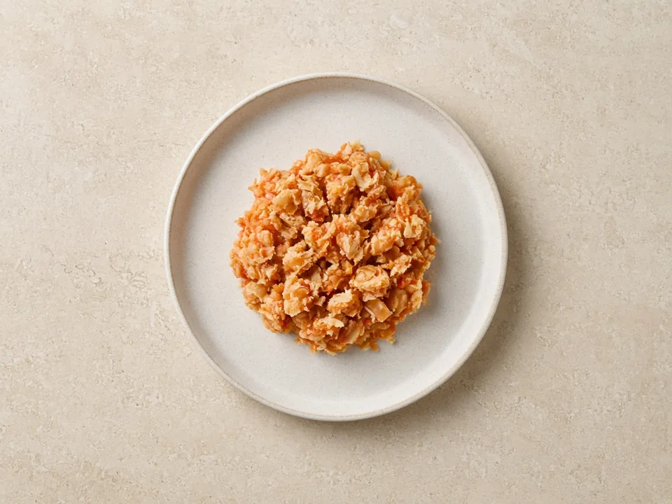 Baked beans for 9 months+: homemade beans, each squashed flat