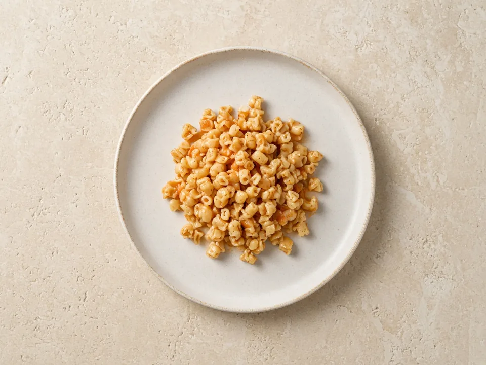 Bean pasta for 9 months+: small soft pieces