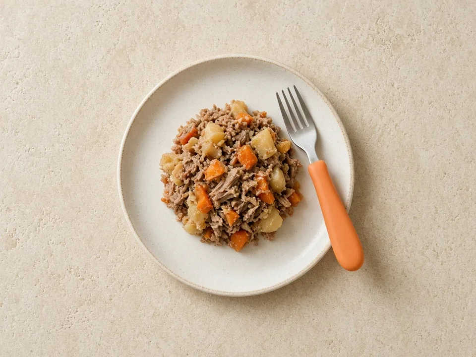 Beef for 18 months+: pieces or mixed into dishes