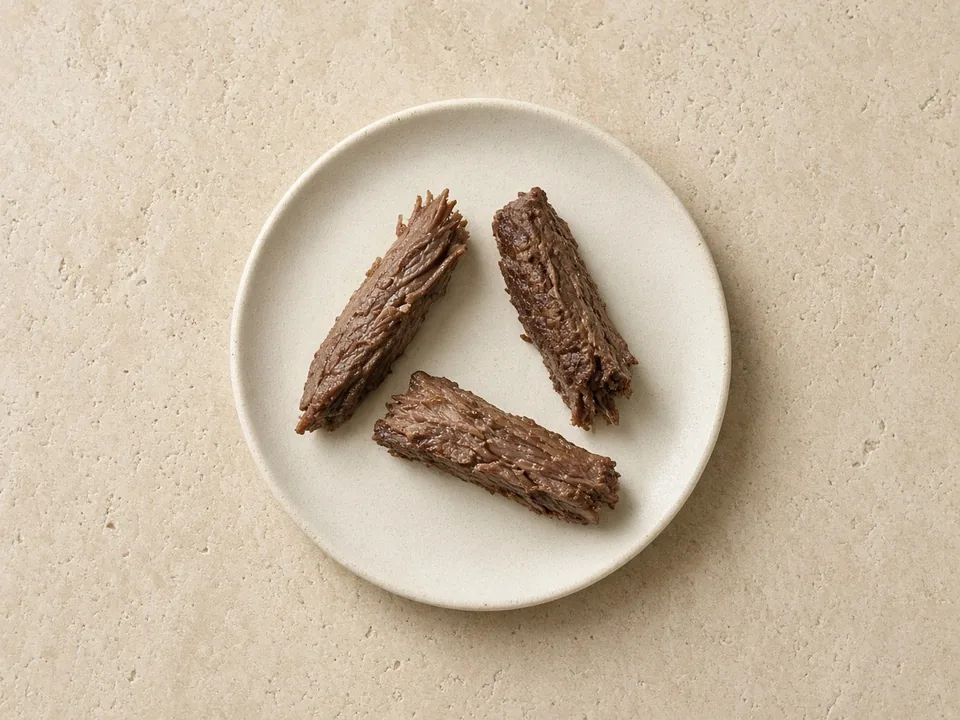 Beef for 6 months+: tender strips, soft patties or minced