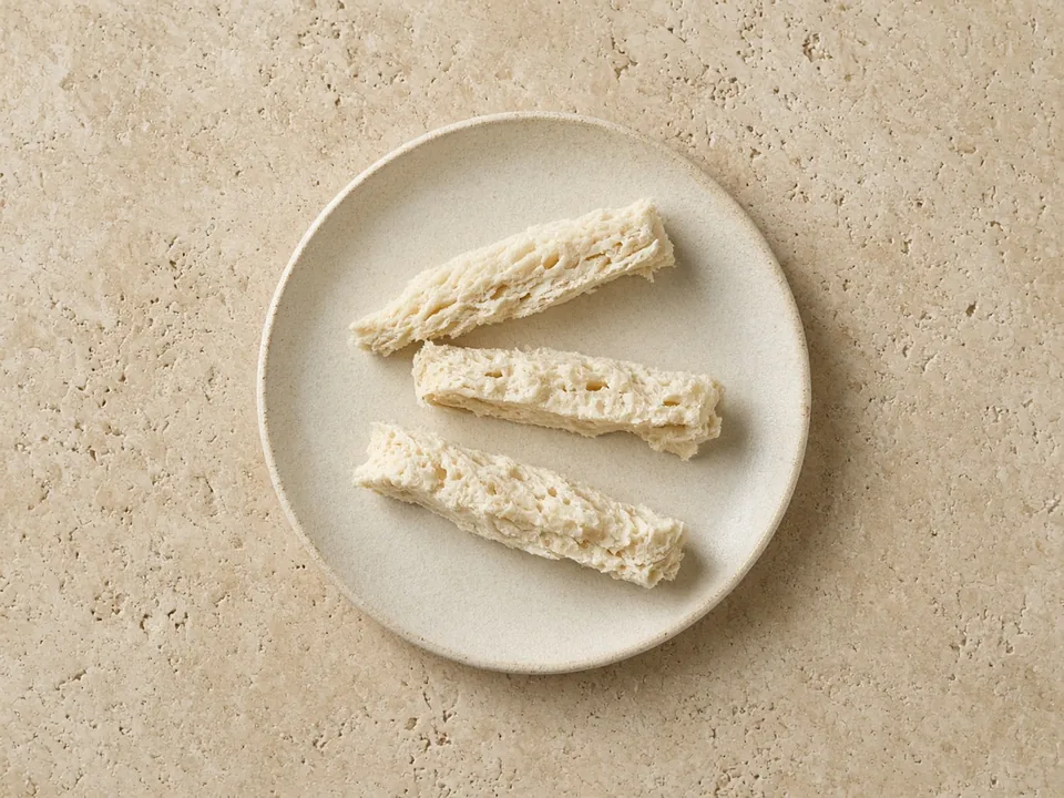 Biscuits for 9 months+: small soft pieces or strips