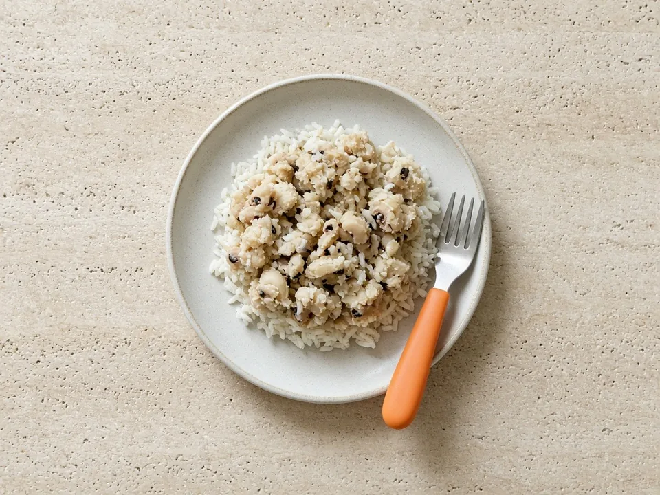 Black-eyed peas for 18 months+: flattened in family meals