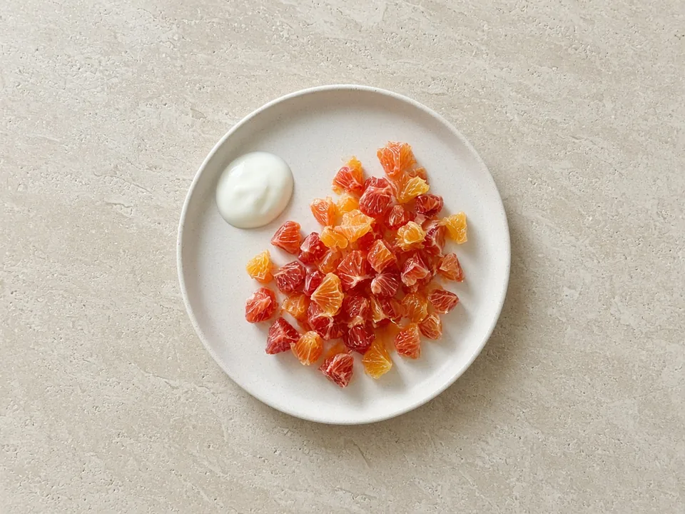 Blood orange for 18 months+: bite-sized pieces