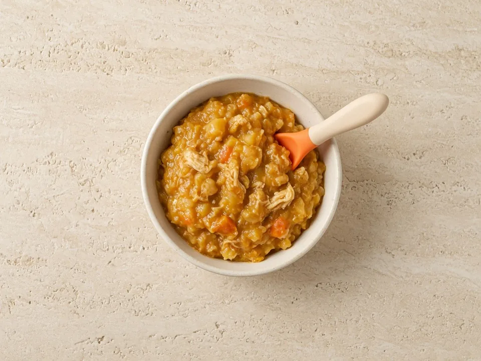 Bone broth for 9 months+: thick, soft soups and stews
