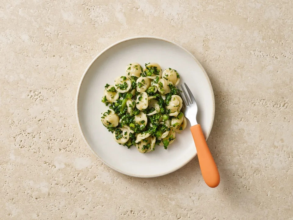 Broccoli rabe for 12 months+: chopped, in family dishes