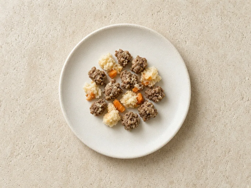 Burger for 9 months+: small soft pieces