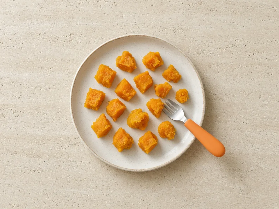 Butternut squash for 12 months+: pieces, mash or in dishes