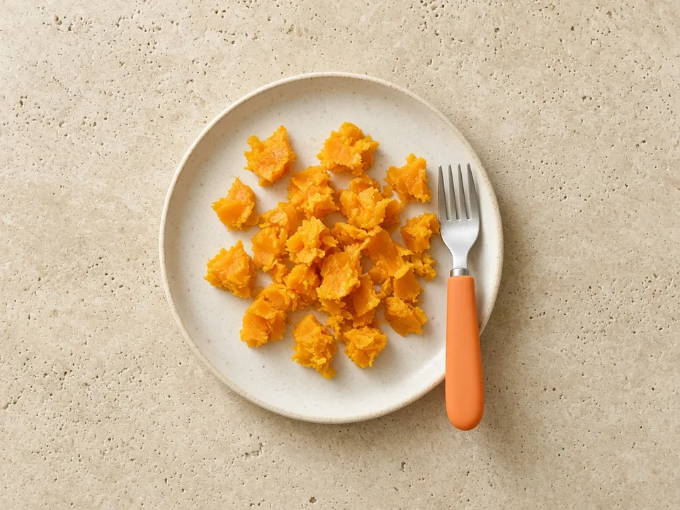 Butternut squash for 18 months+: roasted pieces or in family meals