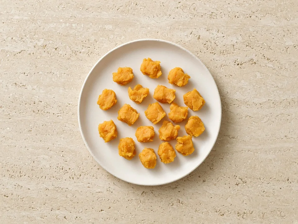 Butternut squash for 9 months+: small soft pieces or lumpy mash