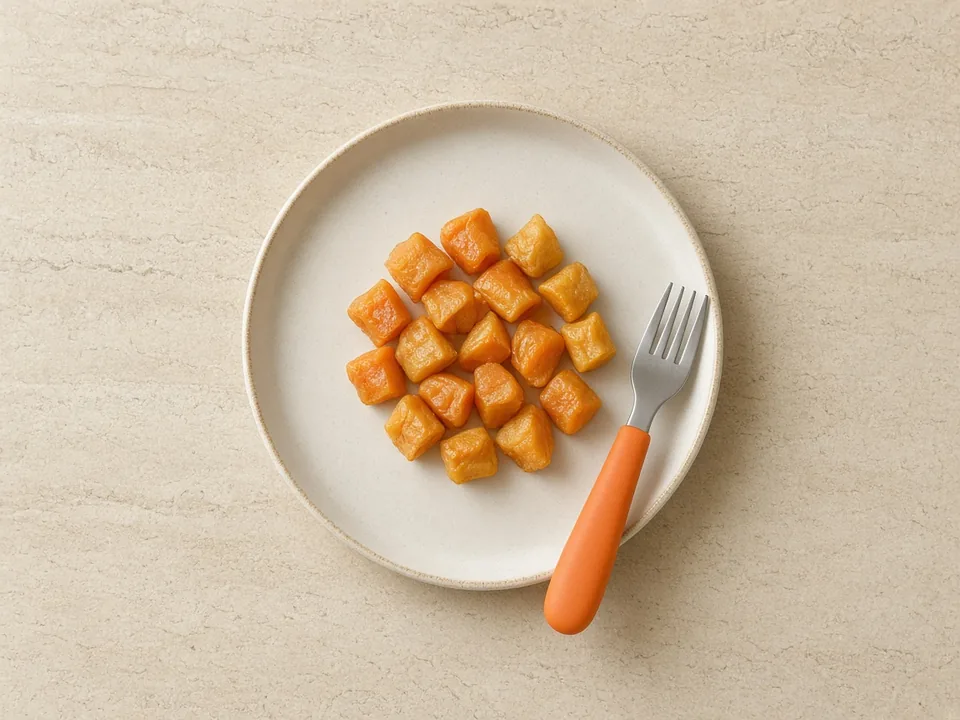 Carrot for 18 months+: soft-cooked pieces or in dishes