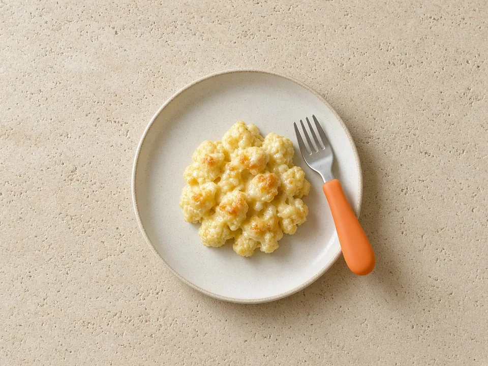 Cauliflower for 18 months+: soft-cooked florets or in dishes