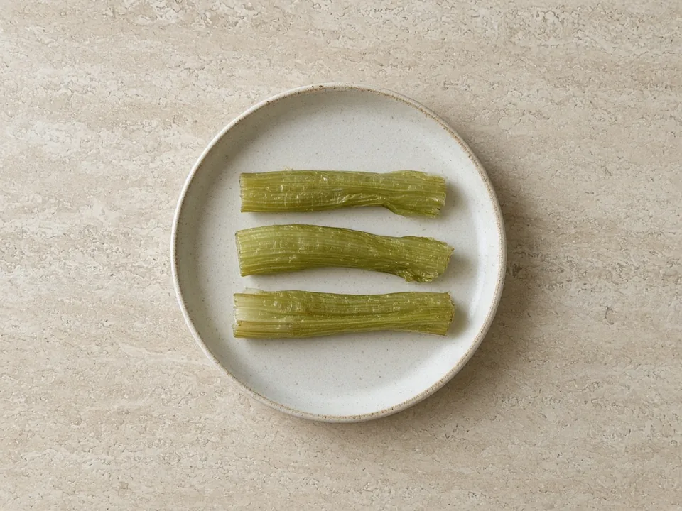 Celery for 6 months+: very soft-cooked sticks, strings removed, or mashed into food