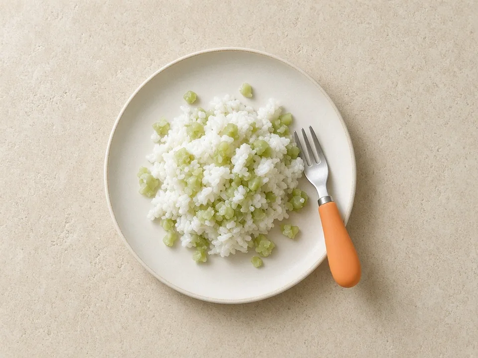 Chayote for 12 months+: soft-cooked pieces or in dishes