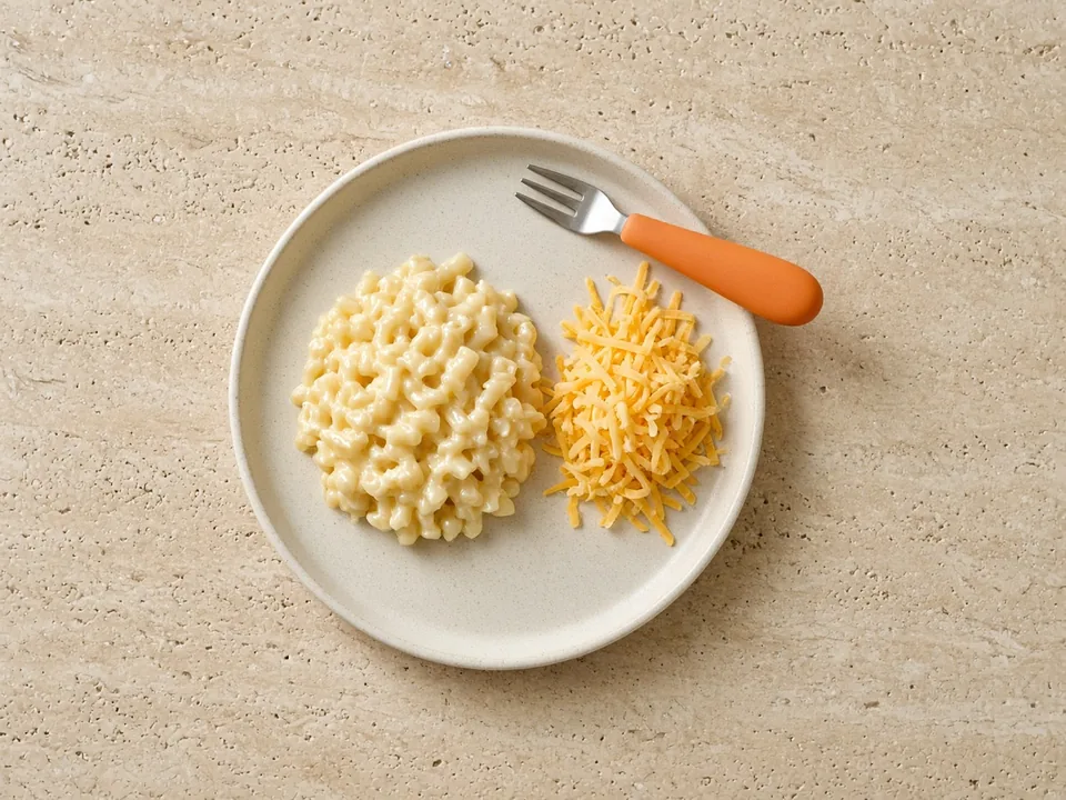 Cheese for 12 months+: shredded, thin slices or melted