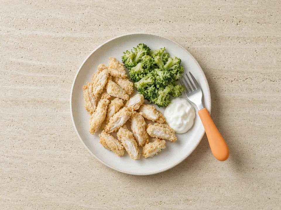 Chicken nuggets for 18 months+: family nuggets, cut up