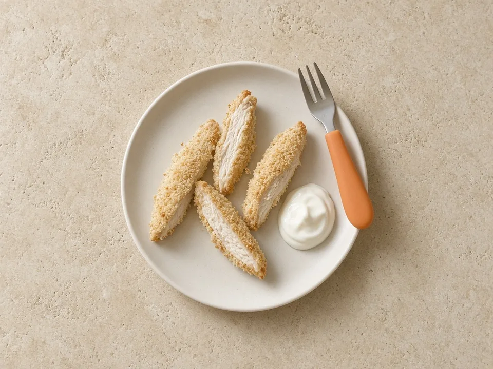 Chicken tenders for 18 months+: family tenders, cut up