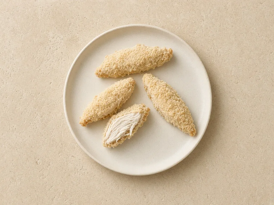 Chicken tenders for 6 months+: soft baked chicken strips