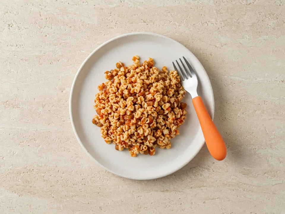 Chickpea pasta for 12 months+: pasta in family meals