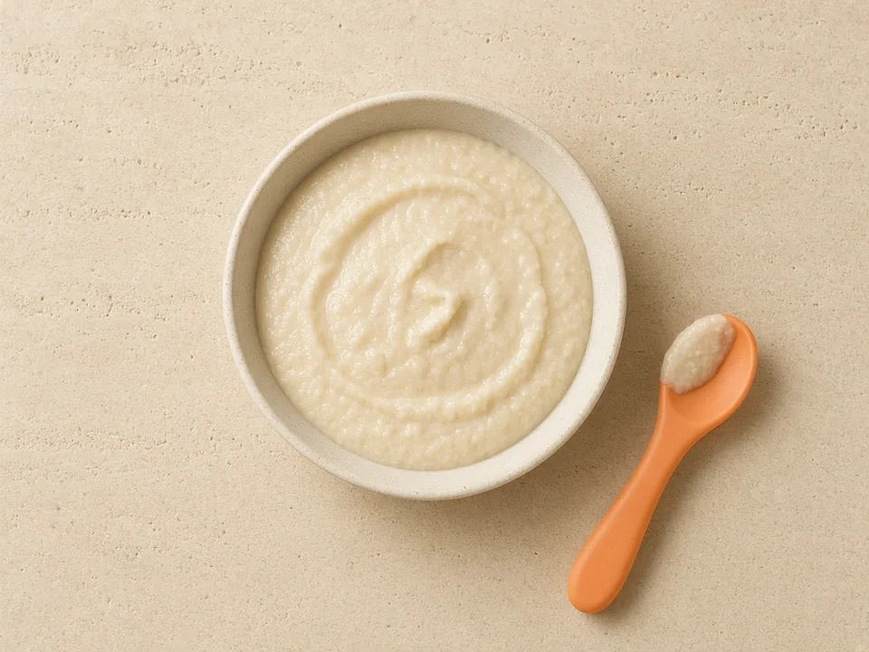 Coconut for 6 months+: finely shredded and stirred in, or cooked in coconut milk