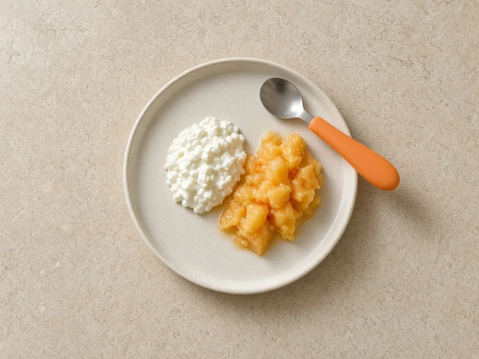 Cottage cheese for 12 months+: spoonfuls or in dishes