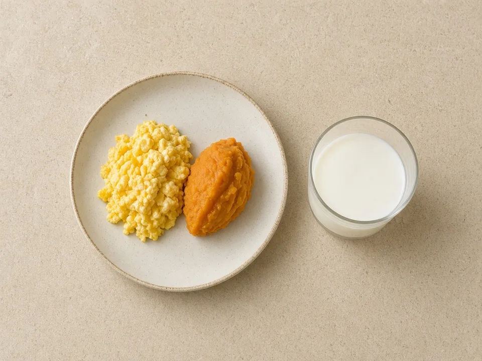 Cow's milk for 18 months+: milk with meals, water in between