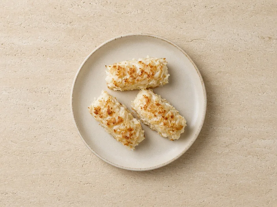 Crab for 6 months+: shredded crab or crab cakes