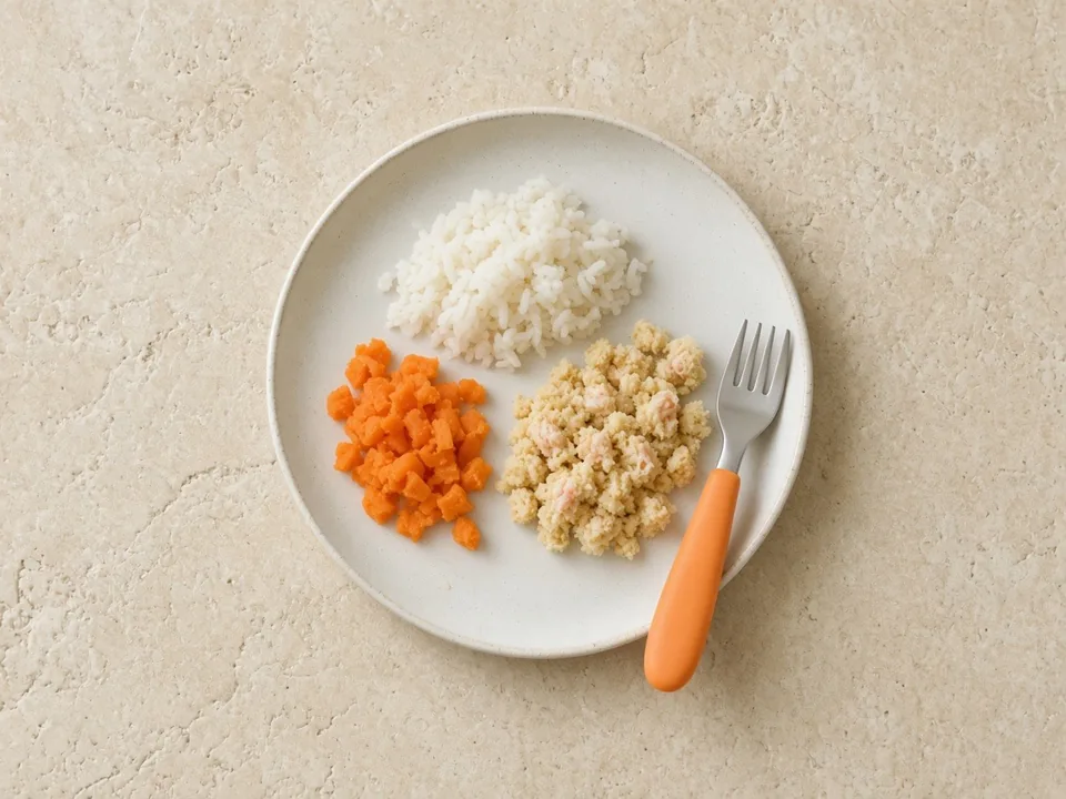 Crab cakes for 9 months+: small soft pieces