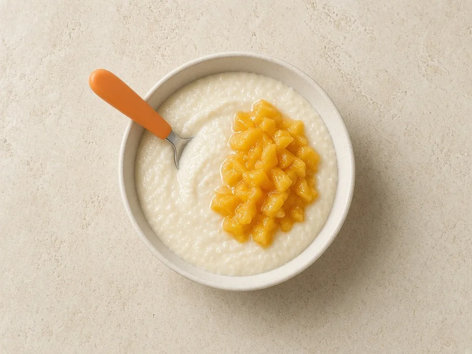 Cream of wheat for 12 months+: porridge with soft toppings