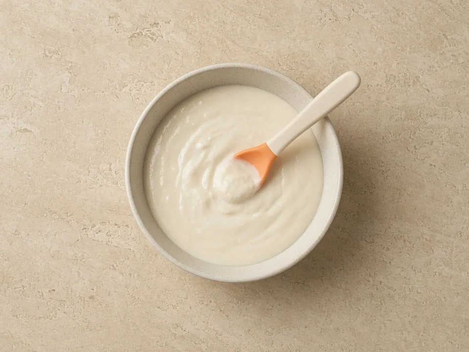 Cream of wheat for 6 months+: smooth porridge on a pre-loaded spoon