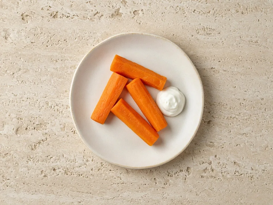 Crème fraîche for 6 months+: a small dip, or stirred into mashed food