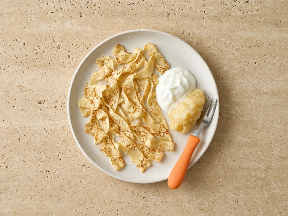 Crepes for 18 months+: family crepes, cut up
