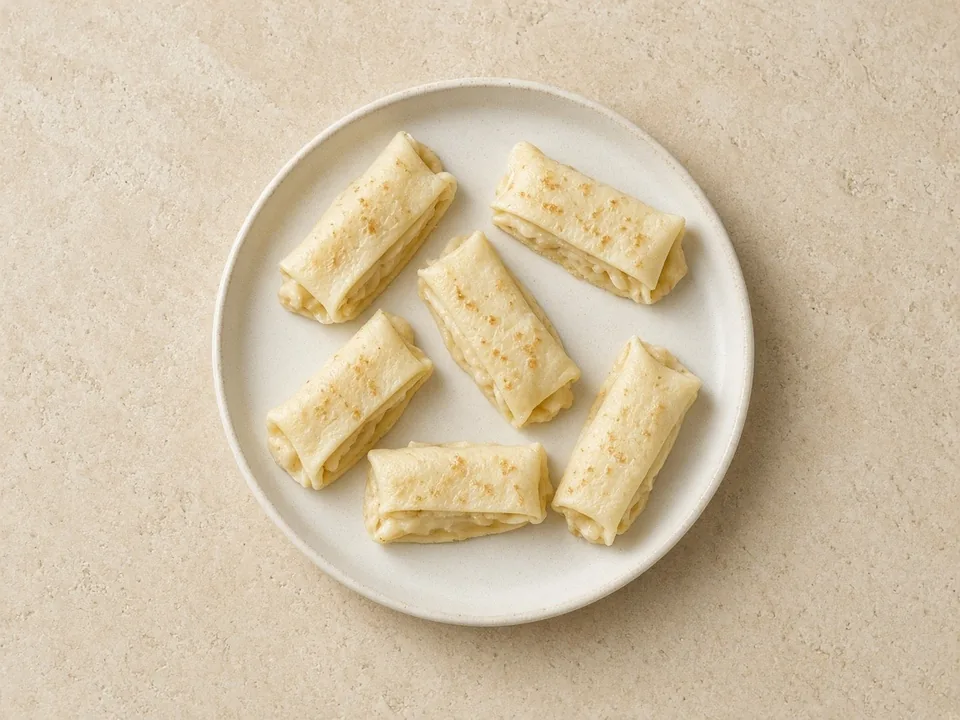 Crepes for 6 months+: rolled or folded crepe strips