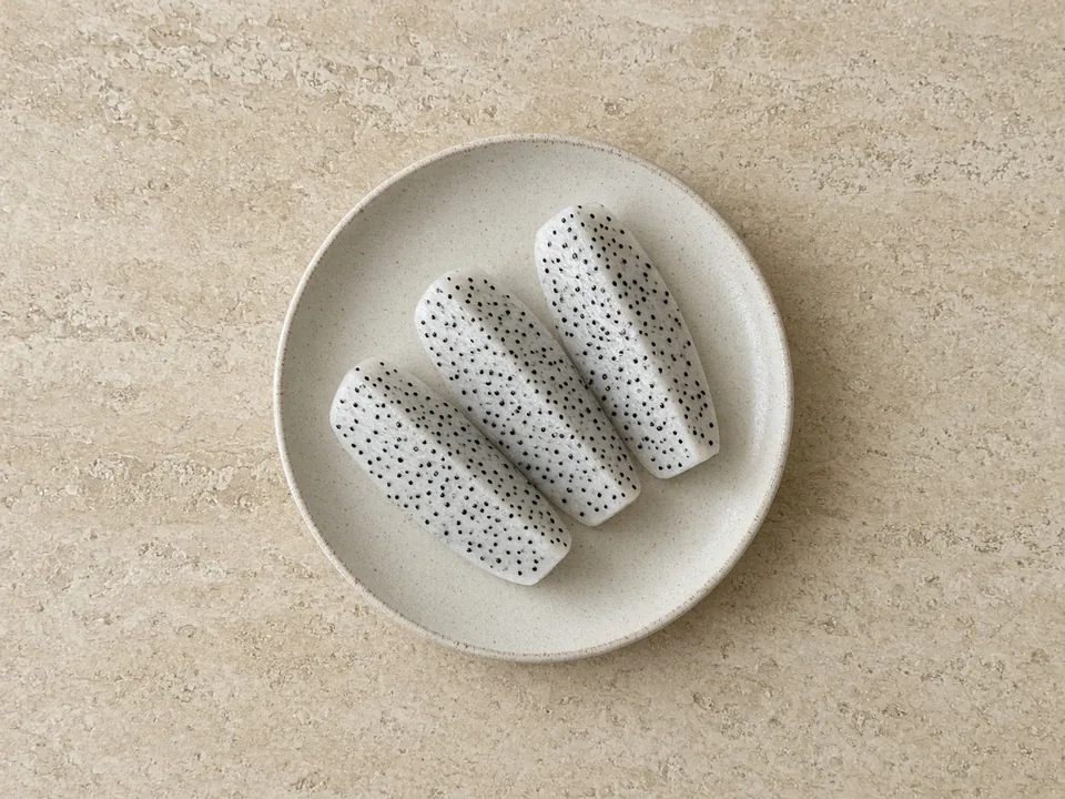 Dragon fruit for 6 months+: peeled spears or mashed
