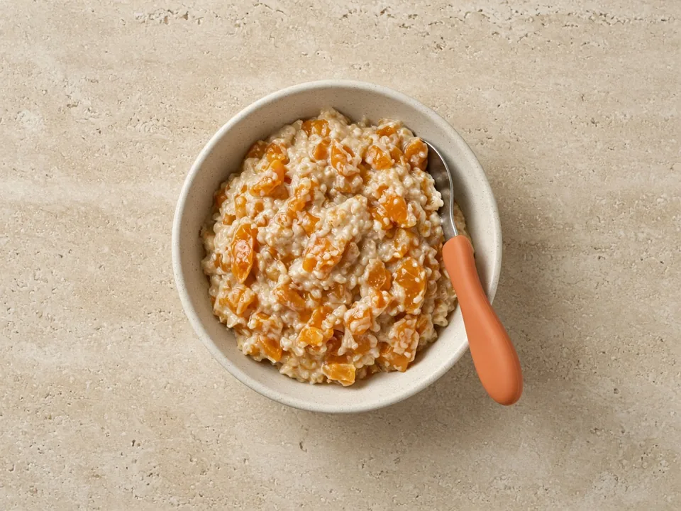 Dried apricots for 12 months+: soft chopped pieces or in dishes