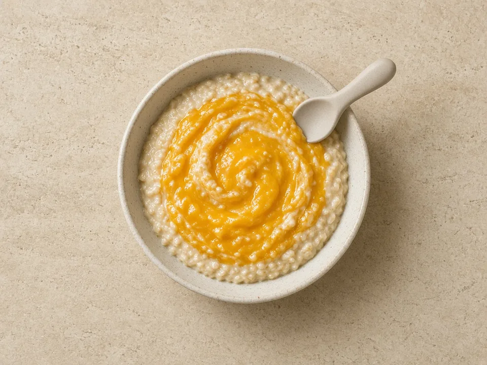 Dried mango for 6 months+: unsweetened, simmered and blended