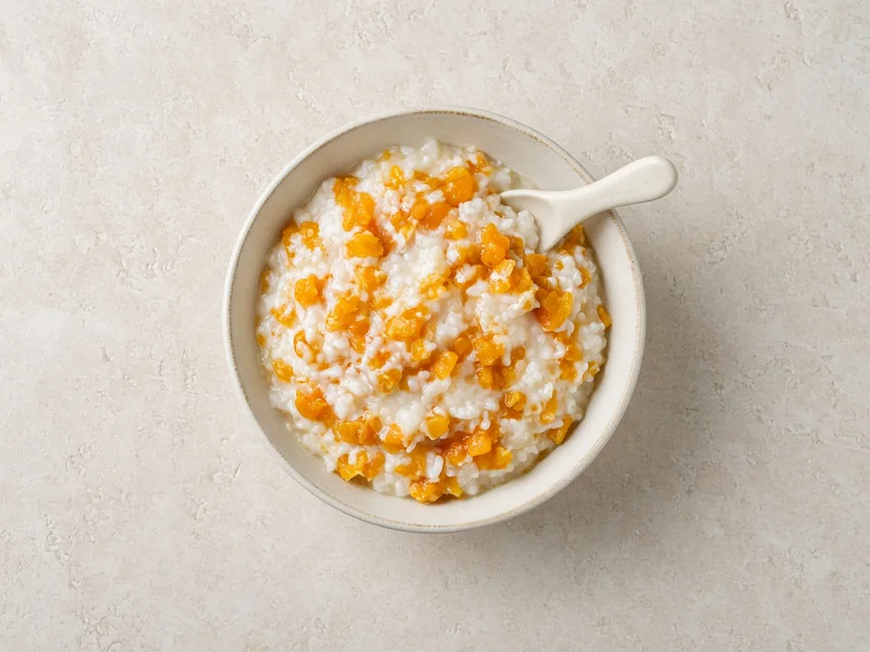 Dried mango for 9 months+: simmered and finely chopped