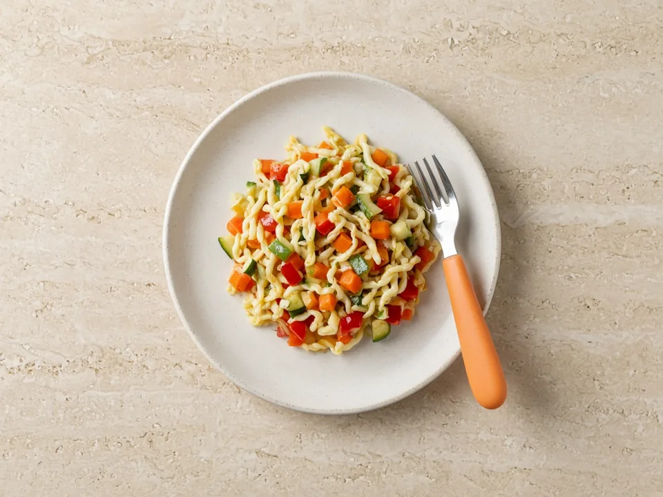 Egg noodles for 18 months+: any soft noodle dish