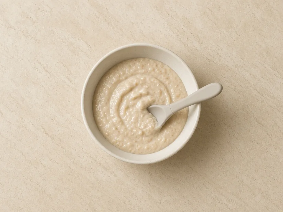 Farro for 6 months+: smooth farro porridge or soft patties