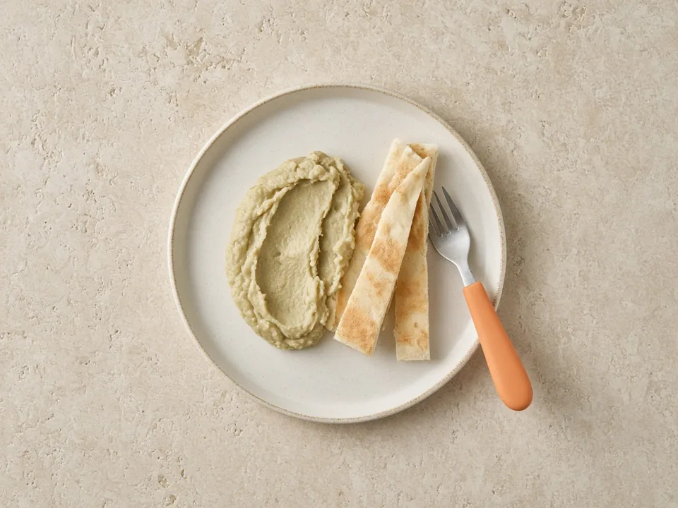 Fava beans for 18 months+: flattened in family meals
