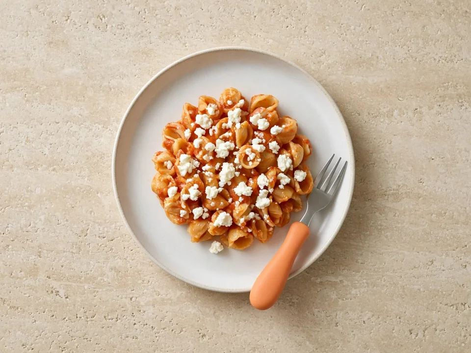 Feta for 12 months+: crumbled into dishes