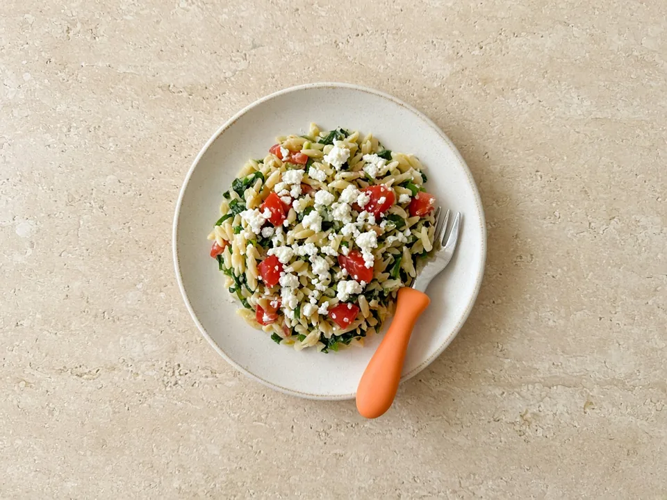 Feta for 18 months+: crumbled, with family meals