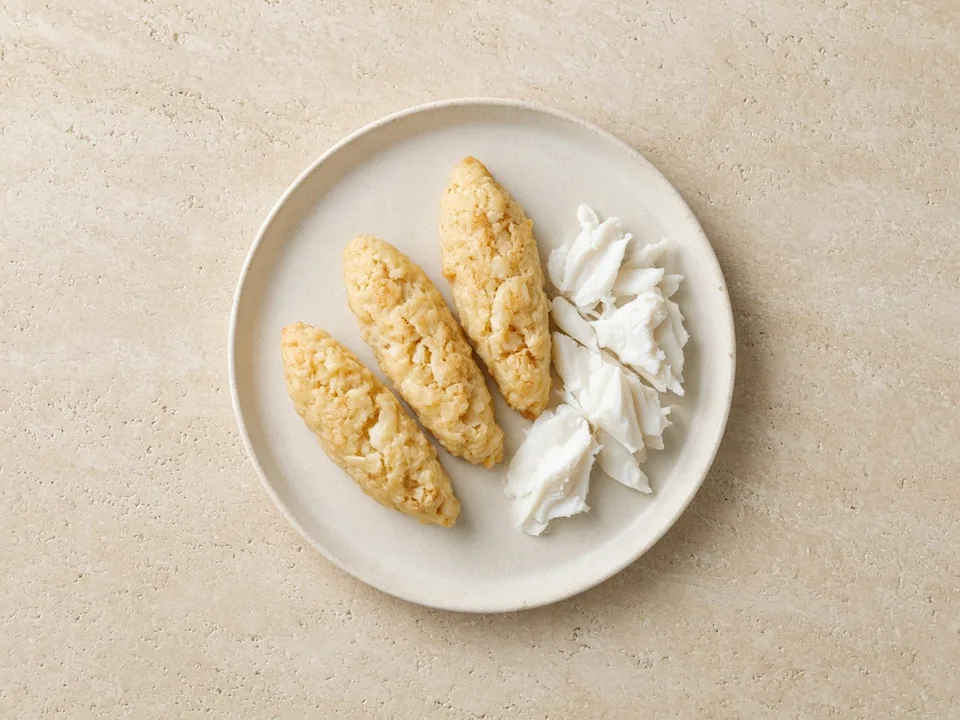 Flounder for 6 months+: soft flakes or fish cakes